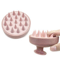 Brosse à Cheveux en ABS et Silicone à Logo Personnalisé avec Peigne Démêlant à Dents Larges, Masseur de Cuir Chevelu et Brosse de Shampoing pour Cheveux Bouclés Humides ou Secs