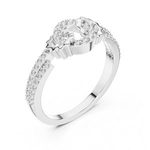 Anillo de Boda de Oro Amarillo de 14K con Diamante Redondo Cultivado en Laboratorio para Mujer |   Diamante Cultivado en Laboratorio - Product Image 3