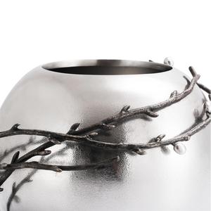 Vase à fleurs rond unique en aluminium et pot d'arbre pour la maison, le salon, la décoration de Noël et le mariage. - Product Image 2