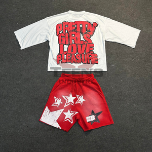 Conjunto de Ropa de Verano Vintage para Hombre, Material de Algodón/Poliéster, Secado Rápido, Alta Calidad, Colores Personalizados, Servicio OEM, Precio Bajo - Product Image 5