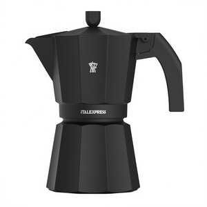 Cafetera Moka de Aluminio Color Negro Carbón de 3 Tazas ITALEXPRESS 1361V - Product Image 2