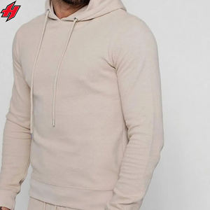 Meilleure vente Ensemble survêtement sans couture à manches longues pour hommes, short à capuche d'entraînement pour sports d'hiver avec logo personnalisé, jogging grande taille - Product Image 3