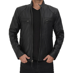 Chaqueta de Cuero para Hombre, Diseño Personalizado OEM, Chaqueta de Cuero PU, Chaqueta de Cuero Vintage Personalizada para Hombre - Product Image 5