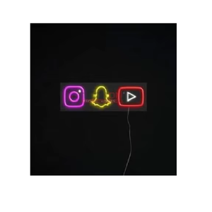 Enseigne au néon LED personnalisée pour les réseaux sociaux, logo personnalisé, décoration murale, affichage lumineux, décoration de magasin, café, voiture, design d'intérieur - Product Image 3