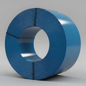 Bobine d'acier revêtue de couleur PPGI, norme BS, RAL5012 bleu - 0,6 mm, 900 mm, 80 GSM, utilisation pour la toiture, mi-dure - Product Image 2