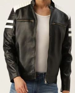 แจ็กเก็ตหนังผู้ชายมีซิปแบบลำลองสำหรับฤดูใบไม้ร่วงฤดูหนาวแจ็คเก็ตหนังแฟชั่นหนังแขนยาวสำหรับผู้ชายแจ็คเก็ตล่าสุด - Product Image 5