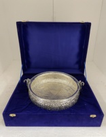 Nouvel Arrivage Bol décoratif Urli en Argent allemand gravé à la main, Artisanat indien, Centre de table moderne pour la décoration intérieure, Finition moulée