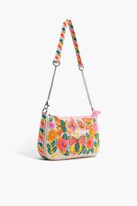 Sac à bandoulière en perles multicolores de style moderne pour femmes, fabriqué à la main, design avant-gardiste, chaînes luxueuses, dame élégante - Product Image 5