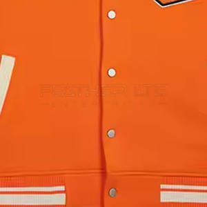 Veste unisexe personnalisée avec broderie de lettres et boutons pour hommes Veste lettrée style décontracté pour hommes à prix réduit - Product Image 6