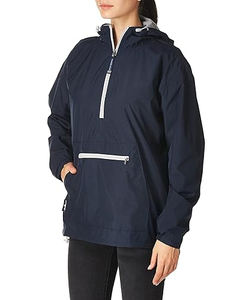 แจ็คเก็ตกันลมแบบซิปครึ่งตัวแฟชั่นใหม่สำหรับผู้หญิง OEM ผลิตจากโพลีเอสเตอร์กันน้ำ ตกแต่งด้วยขนสัตว์ที่ปกคอ  สำหรับฤดูร้อนและฤดูหนาว - Product Image 3