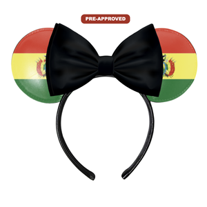 Diadema de vinilo personalizada con diseño de orejas de ratón y lazo, ajuste universal, hecha a medida para Bolivia H.E.R. Accesorios - Product Image 1