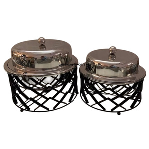 Premium Quality metal Food Warmer Round Shape Dinnerware Casserole Hot Selling Luxury New Metal Hotpot - Product Image 4