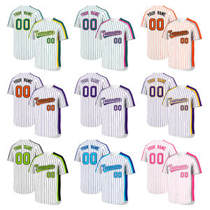 Venta al por mayor de fábrica, camisetas de béisbol de hombro Retro personalizadas, camisetas en blanco con estampado de poliéster 100% - Product Image 2