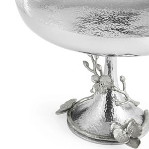 Elegante Frutero de Plata con Pedestal, Centro de Mesa Decorativo Floral para el Hogar, Uso en Restaurantes, Decoración de Cocina, Tazón para Servir Postres - Product Image 5
