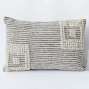 Alfombra cuadrada de lana con patrón geométrico moderno/funda de cojín tejida en algodón para uso doméstico - Product Image 1