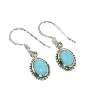 Classical <b>Earrings</b> Jewelry For Women Silver Boho Style Jewelry 925 Sterling Silver Larimar Gemstone <b>Handmade</b> <b>Earrings</b> Gift For - Product Image 1