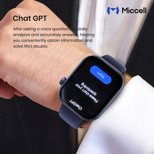 Miccell Ai Thông Minh Đồng Hồ Với Chatgpt Bt Cuộc Gọi 1.83 Inch TFT Màn Hình LCD 5ATM Không Thấm Nước Nhịp Tim Người Đàn Ông Ngoài Trời Thể Thao Smartwatch - Product Image 5