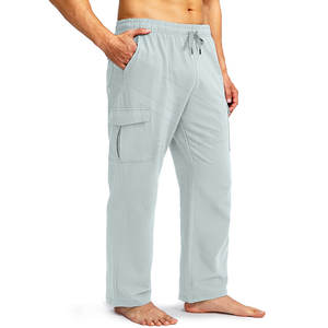 Pantalones informales para hombre, pantalones de estilo, pantalones informales para hombre, pantalones casuales teñidos lisos ligeros para hombre - Product Image 1