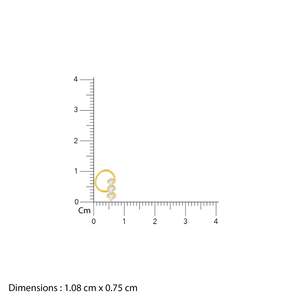 True Connection Lab Diamond Nose Pin 18K Chapado en oro Joyería para el cuerpo Joyería de moda Piercing de oro rosa para boda o regalo - Product Image 1