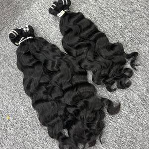 100% capelli umani cambogiani grezzi extension onda naturale in trama all'ingrosso nastro legato Bundle vari colori grande Stock disponibile