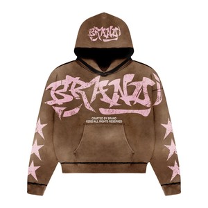 2025 nouveau gros de haute qualité pas cher prix hiver 100% coton polaire sérigraphié à capuche et sweats pour femmes - Product Image 6