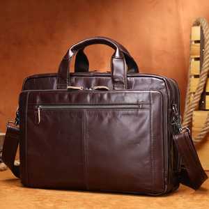 กระเป๋าแล็ปท็อปธุรกิจ15.6นิ้วกระเป๋าเอกสารสะพายไหล่กันน้ำหนังสำหรับผู้ชายกระเป๋าแข็งดีไซน์ขายส่ง - Product Image 3