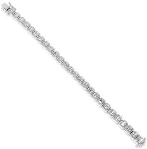 Pulsera de Diamantes Baguette, Pulsera de Tenis de Moissanita, Joyería de Boda, Regalo de Aniversario, Joyería Especial Chapada en Oro Blanco - Product Image 3