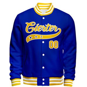 Fabricant Stock Taux de gros de haute qualité surdimensionné 380 GSM Épaule tombante Varsity LettermenJacket personnalisé pour hommes et femmes - Product Image 1