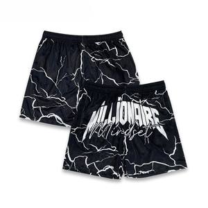 Custom High Quality Breathable Vintage Basketball <b>Shorts</b> Mid Waist Knitted High Street Style Sublimated Elastic Waist Hot <b>Shorts</b> - Product Image 1