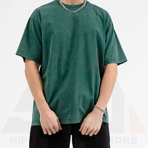 High Quality 100% Cotton Knitted Acid Washed Heavy <b>Weight</b> Eco-Friendly Breathable Custom Design T-Shirt for Men Wholesale - Product Image 3