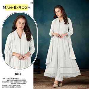 Robe de designer Anarkali avec broderie élégante et séquence Tenue traditionnelle parfaite pour les fêtes de réception de mariage - Product Image 5