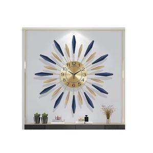 Reloj Mesa colgante Reloj de cuarzo Moda Patrón geométrico creativo Reloj de pared Arte de pared para la venta Estilo de lujo Metal - Product Image 4