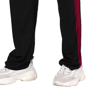 Pantalones de chándal acampanados de punto de nuevo estilo con logotipo personalizado para hombre, pantalones pesados de invierno para hombre, Pantalones rectos curvos de lana de algodón a rayas - Product Image 2