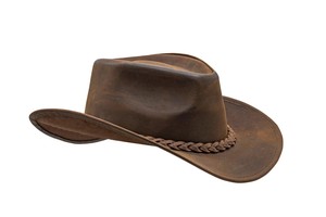 Leather Cowboy <b>Hat</b> Unisex Casual Outdoor Winter Travel Adjustable Fit 56-58CM Brown Braided <b>Band</b> Fedora Style - Product Image 5