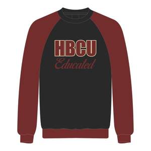 HBCU-Sudadera negra con mangas raglán para niños, sudadera con bordado de chenilla, hermandad griega, Delta Divine Nine Collegiate Fashion - Product Image 2