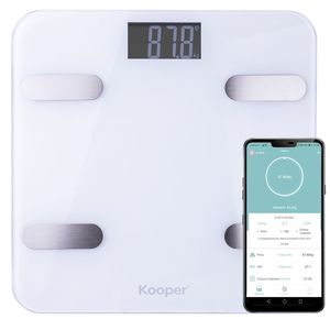 Bilancia da Bagno Fitdays Kooper per Analisi Corporea, 8 Elettrodi, Misurazione BMI e Grasso Corporeo, Capacità Massima 180kg, Compatibile con App - Product Image 1