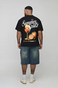 2025 impression numérique surdimensionné hommes coton T-Shirt Premium personnalisé Streetwear motif 100% coton 240GSM 220GSM 180GSM - Product Image 2