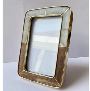 Marcos de fotos de madera con estilo hechos a mano, decoración de pared con incrustaciones de latón de alta calidad, regalos más vendidos para el hogar y el Hotel - Product Image 3