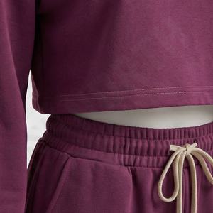 Conjunto Deportivo Personalizado de 2 Piezas para Mujer, Estilo Urbano, Lona Sólida, 100% Algodón, Manga Larga, Premium, para Gimnasio, Fitness y Deporte - Product Image 5