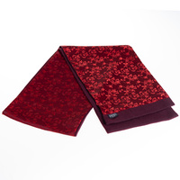 Écharpe de cou en soie artificielle personnalisée pour homme, motif floral imprimé rouge exclusif Exve, jacquard dobby, taille unique, tendance hiver