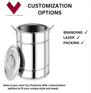 Grande marmite en acier inoxydable 30LTR Offre Spéciale marmite à soupe et à bouillon de haute qualité avec fonction de casserole pour réchauffer les aliments - Product Image 3