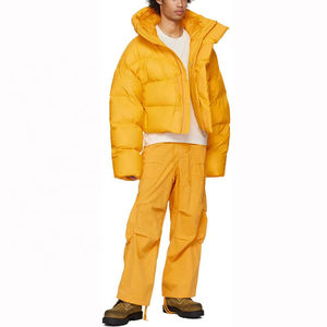 Manteau chaud d'hiver pour hommes de haute qualité personnalisé du fabricant de vêtements veste bouffante extérieure épaisse avec tissu en toile à bulles à capuche - Product Image 3