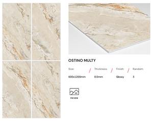 Carreaux de sol en céramique vitrifiée numériques Comfort Room 600x1200mm Design surélevé pour les bureaux à domicile et les salons pour les escaliers - Product Image 2