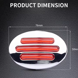 Lumière décorative de voiture populaire <span class=keywords><strong>3</strong></span> pouces camion remorque lumière haute qualité étanche camion lampe IP67 rouge lueur couleur - Product Image 5