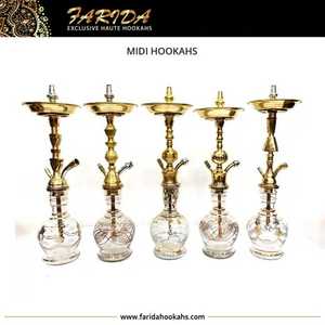 Juego de Narguile Farida Tradicional Egipcio de Latón Macizo de Primera Calidad, de un Solo Nivel, Grabado a Mano, con Acabado Lacado - Product Image 3