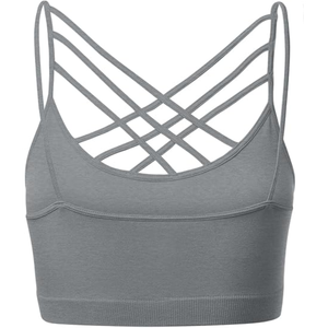 Soutien-gorge de sport dos nu sans couture pour femme, logo personnalisé, haut de fitness élastique, yoga, soutien-gorge de sport pour femme, nouveauté 2025 - Product Image 2