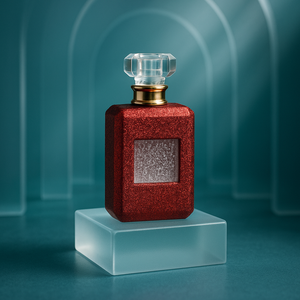 Flacone di Profumo Ricaricabile in Vetro di Alta Qualità, Elegante, con Erogatore a Pompa, 100ml, Rettangolare, con Tappo - Product Image 1