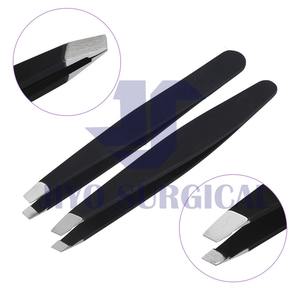 Pinzas de pestañas de cejas de acero inoxidable personalizadas de alta calidad profesional para maquillaje pinzas para cejas con embalaje - Product Image 4