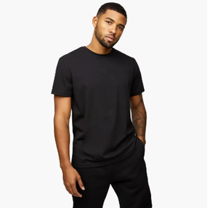 T-shirt ajusté de fitness 100% coton pour hommes, teint uni, manches courtes, nouveau modèle, OEM, vente en gros - Product Image 1