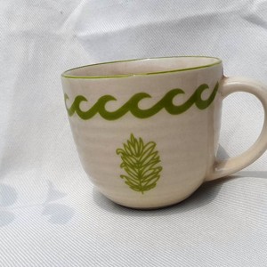 Green Ceramic <b>Tea</b> Mug Hot Selling product Printed Handmade Ceramic mug Coffee <b>Cups</b> - Product Image 3